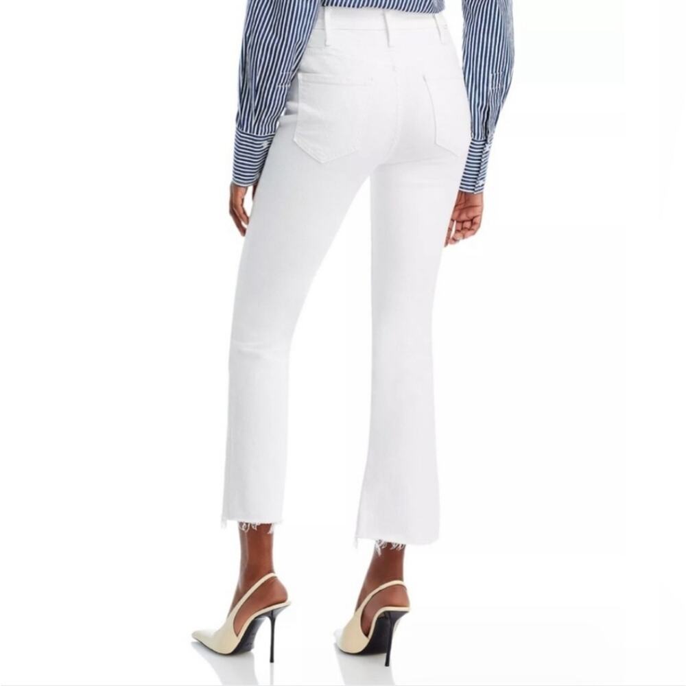 Mother White The Hustler Ankle Fray Jeans in Fairest of Them All Wash Size 25 - Picture 2 of 14